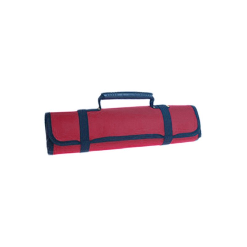 Oxford Canvas Folding Wrench Bag Tool Roll Storage Pocket Tools Waterproof Storage Hand Tool Bag: red