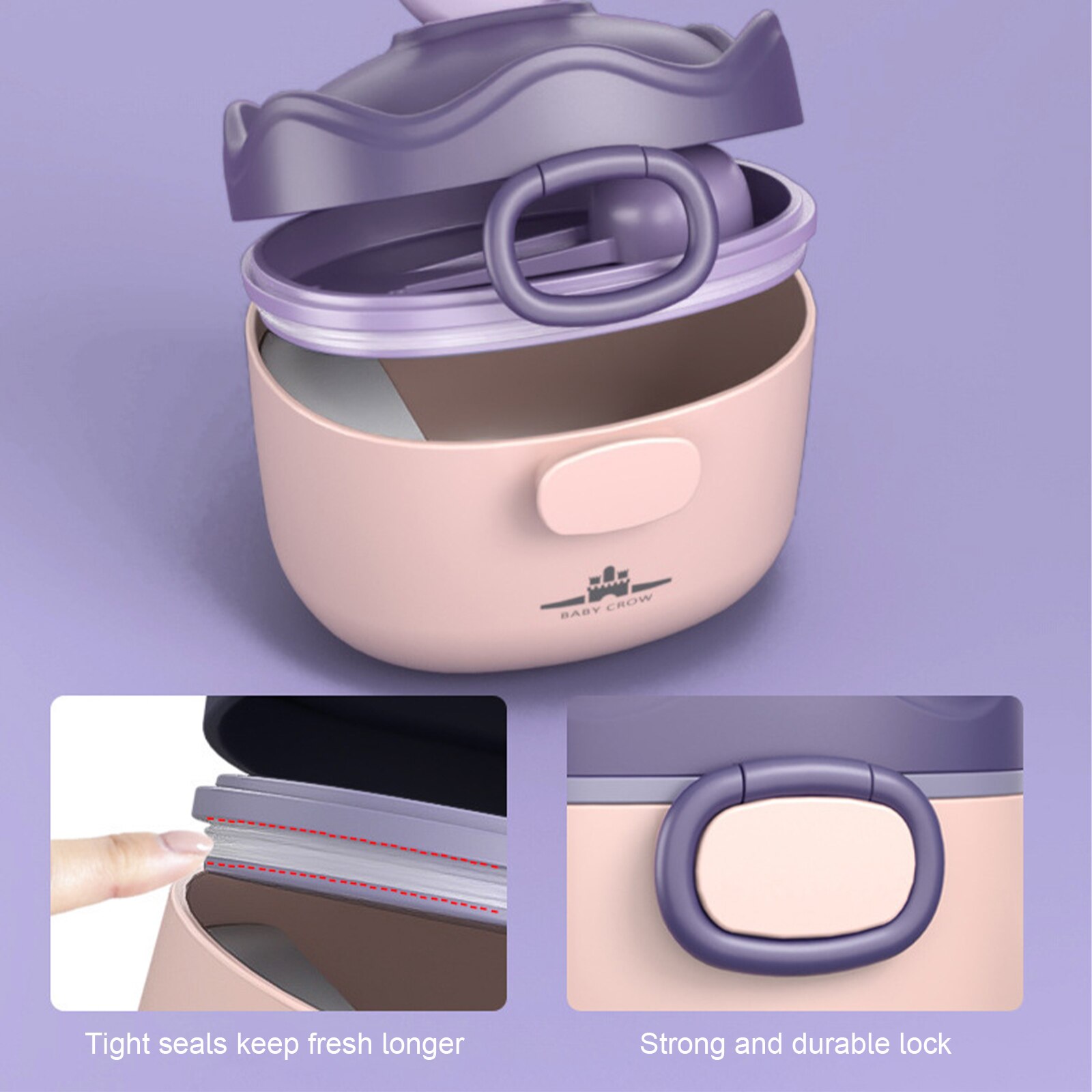 Crown Baby Milk Powder Box Portable Large-capacity Cute Complementary Food Box Small Mini Baby Moisture-proof Storage Tank