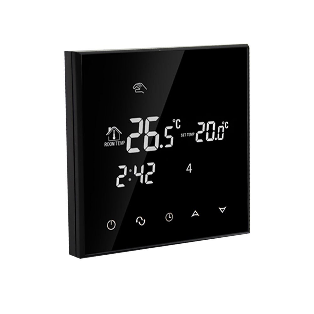 24VAC 110VAC 230VAC Programmable Touch Screen heating room thermostat for Dual sensor