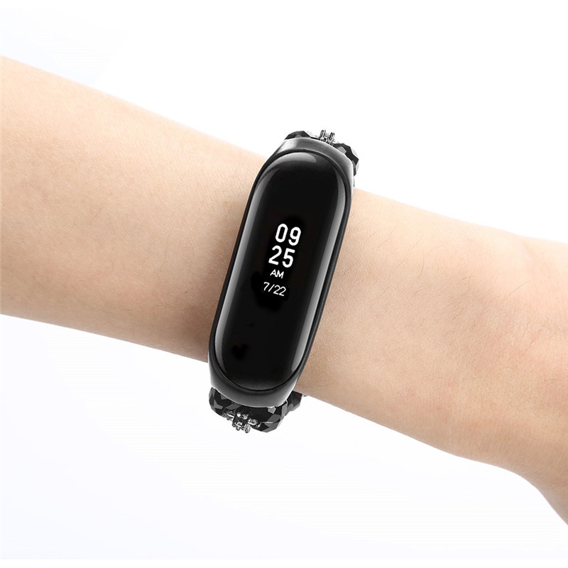 Hiperdeal Smart Accessoires Kristal Mi Band 4 Strap Vervanging Crystal Polsband Band Strap Metal Case Voor Xiao Mi Mi Band 4