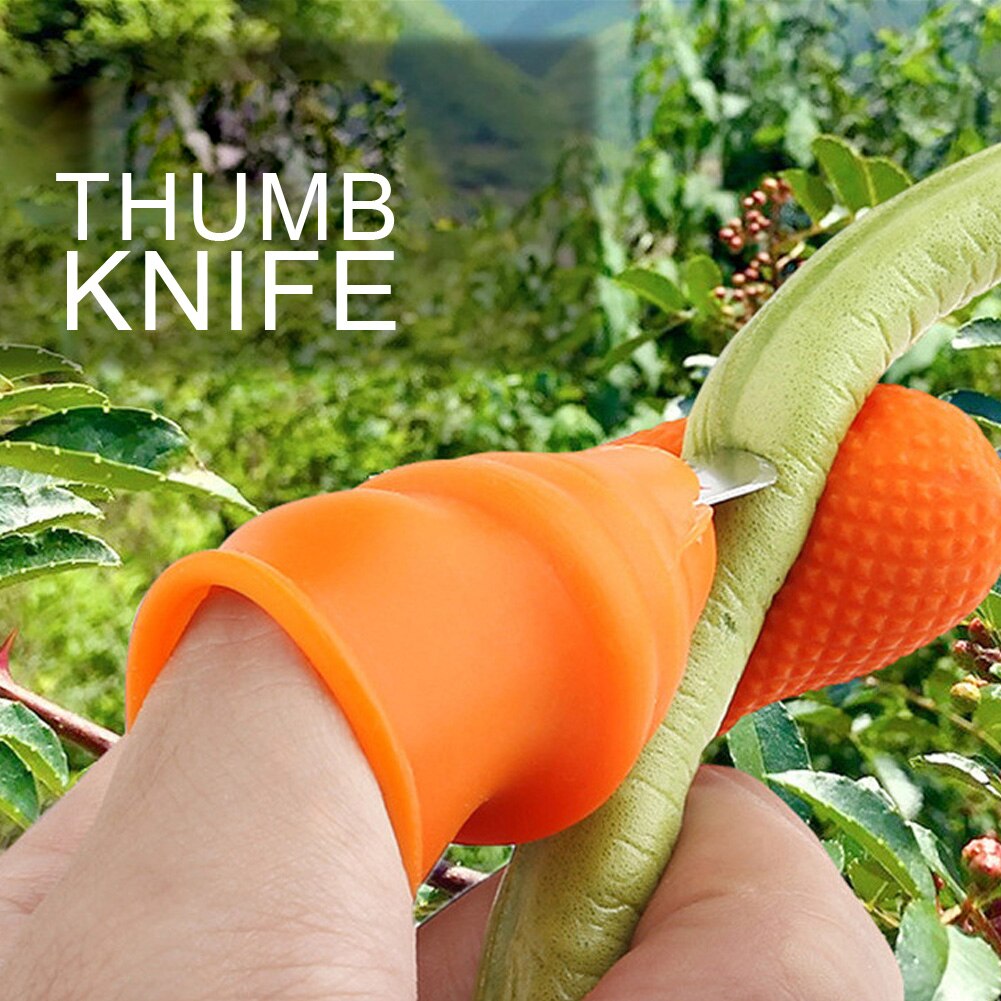 Silicone Thumb Cutter Separator Vinger Gereedschap Plukken Apparaat Voor Tuin Oogsten Plant Tuinieren