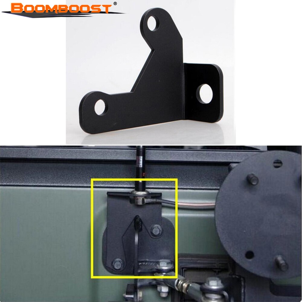 Base de soporte de montaje de antena trasera boombost negra compatible con Jeep Wrangler JK 2 4 puertas 2007 puerta trasera de acero