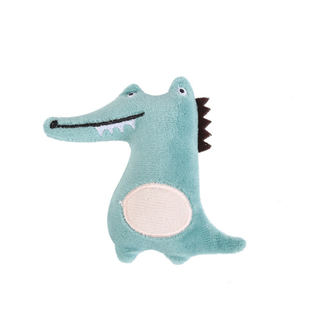 Cat Toy Mini Cat Grinding Catnip Toys Funny Interactive Plush Cat Teeth Toys Pet Kitten Chewing Toy Claws Thumb Bite Pet Supply: 9Green Crocodile