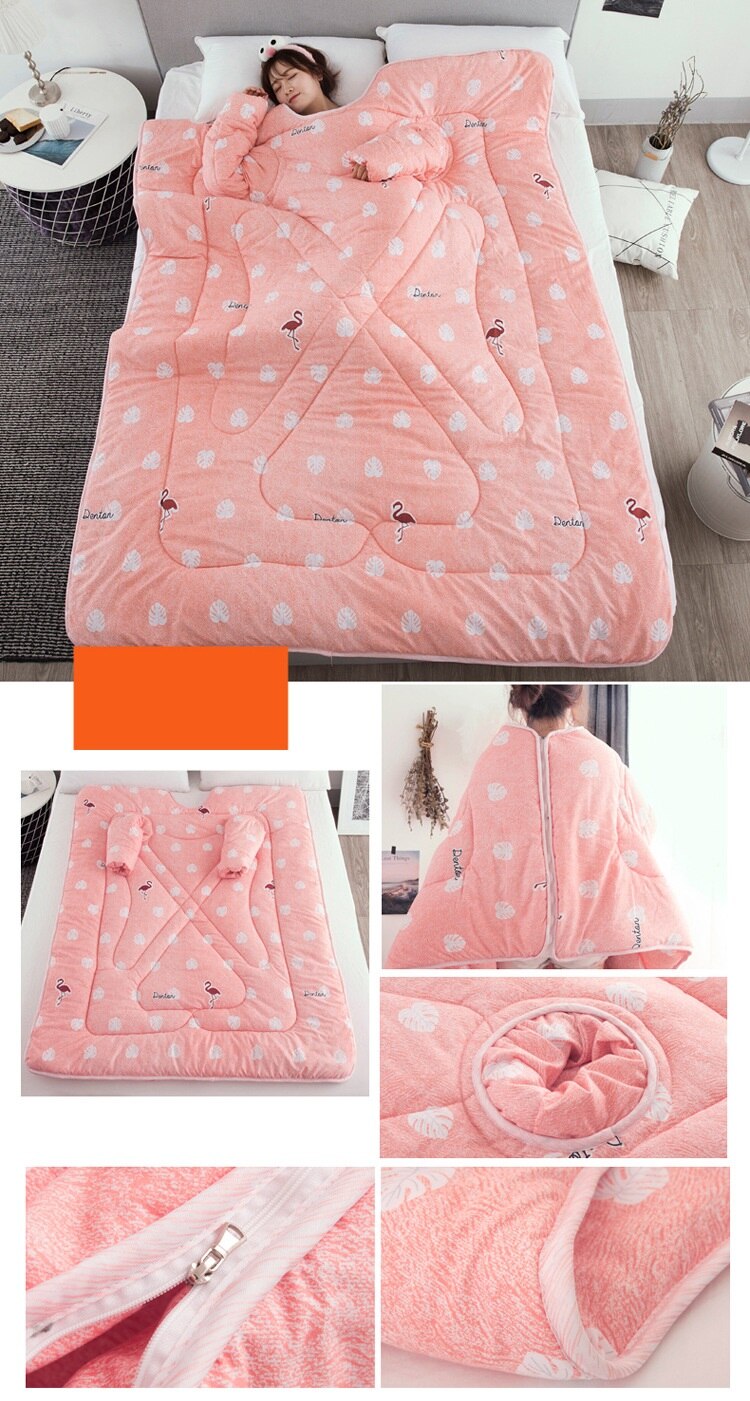 Flamingo Winter Faul Decke mit Ärmeln Winter Decke Hause Bettwäsche Tröster Gedruckt Halten Warme Winter Bettdecke mit Füllung