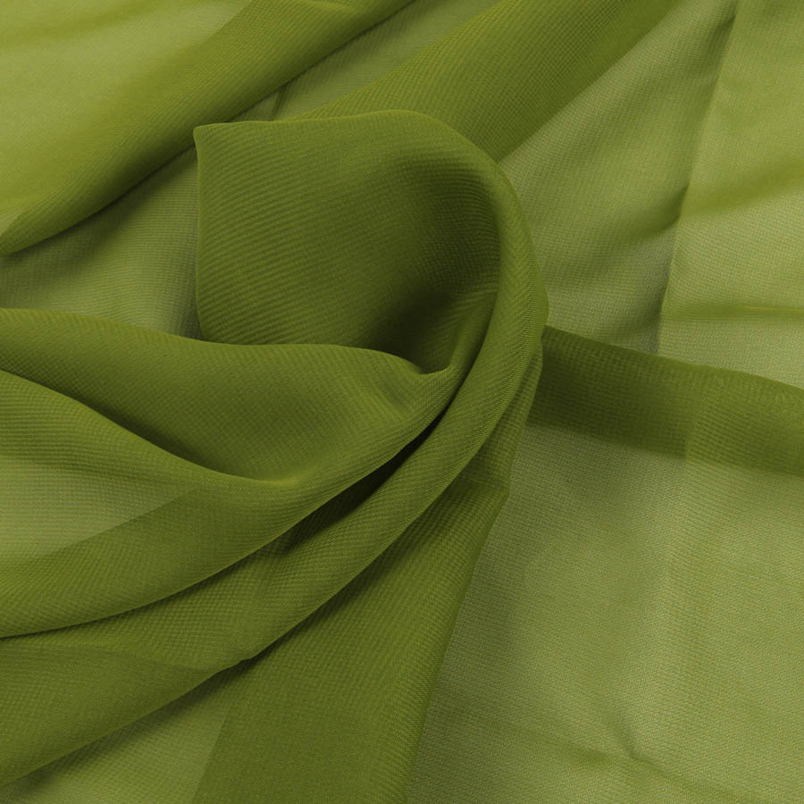 1 meter polyester chiffon fabric 100D Drape Bridal Wedding Dress Georgette tulle Lining Fabric Skirt Party Decorator 150cm wide: Olive