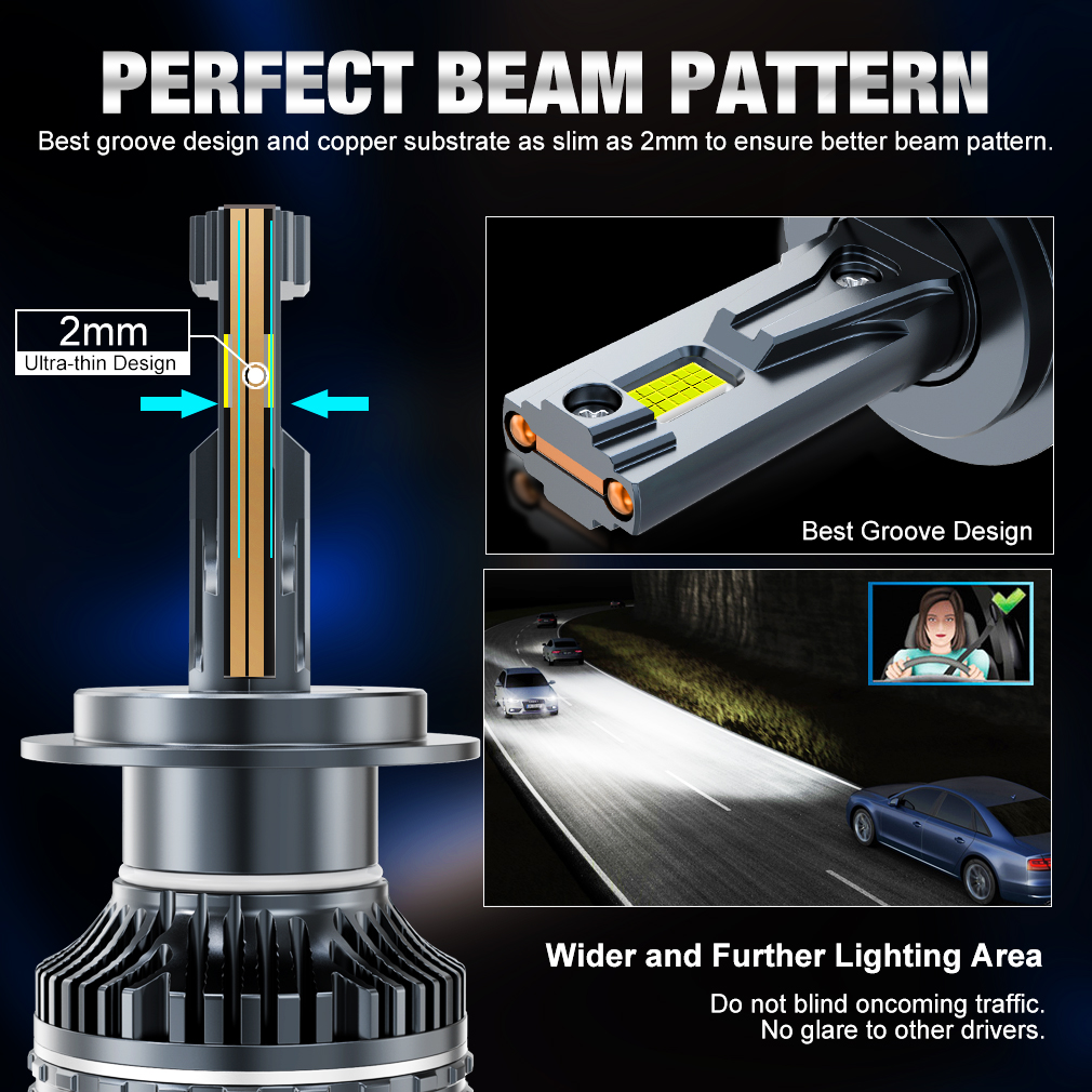 XSTORM faro de coche H1 H4 H7 LED H8 H11 9005 HB3 9006 HB4 9012 Hir2 bombilla Led Canbus luz Kit de automóvil H7 Turbo lámpara antiniebla de coche
