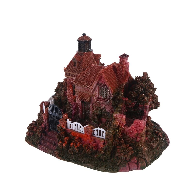 Aquarium Classical Resin Castle Decorations - Fish Tank Realistic Details Castle,Eco-Friendly Fish Tank Castle Aquarium Accessor