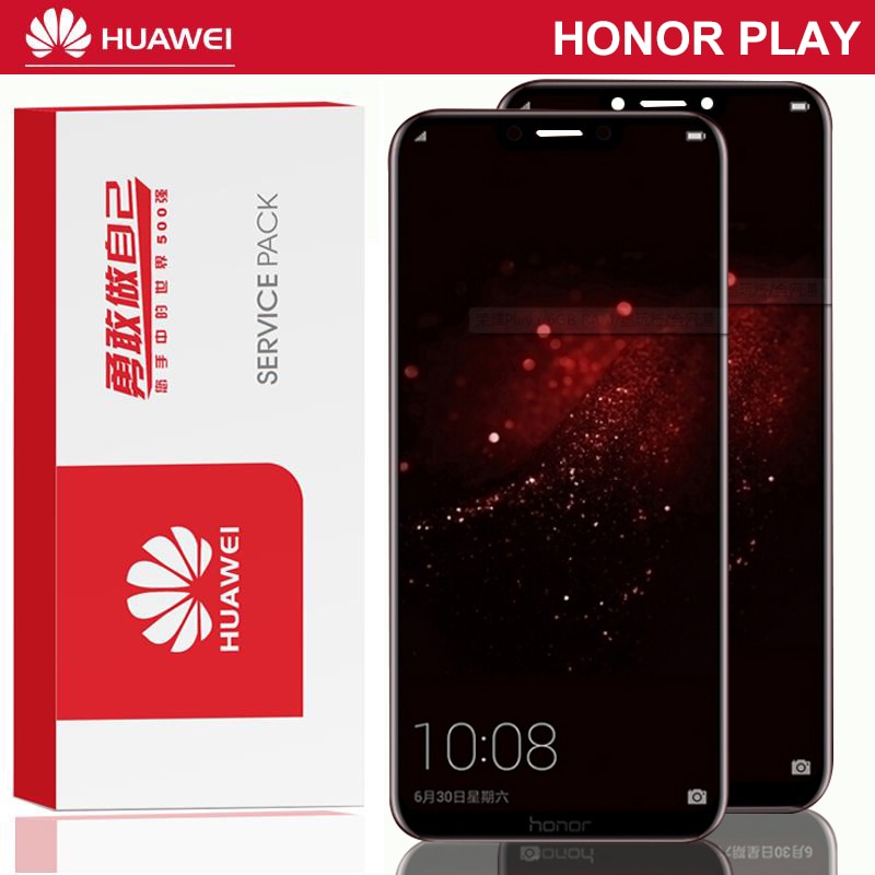 Originele 6.3 "Display Met Frame Voor Huawei Honor Play COR-L29 Lcd Digitizer Touch Screen Voor Huawei Honor Play Lcd reparatie Onderdelen