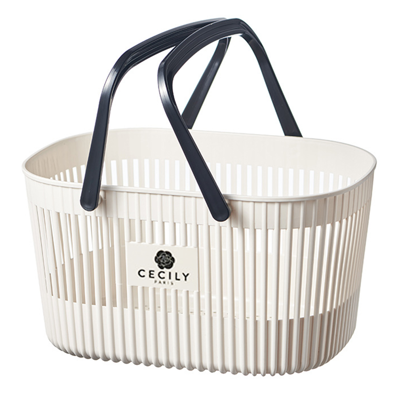 Panier organisateur en plastique avec poignées, bac de toilette de Drainage, panier de rangement empilable pour ranger le bain et le corps: Rouge