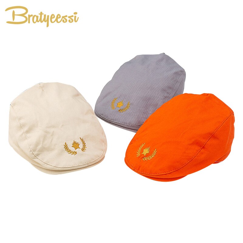 Del bambino di Modo Del Ragazzo Del Cappello Del Cotone dell'annata Protezione Del bambino per Il Ragazzo Inghilterra Bambini di colore Solido Berretto Cappelli per I Ragazzi 5 Colori