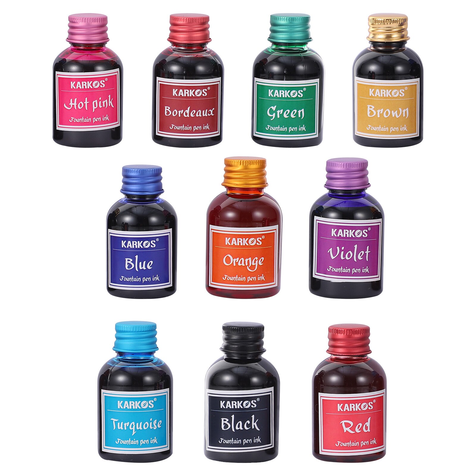 10 Bottles Colorful Pen Ink Writing Ink Drawing Ink Calligraphy Supplies