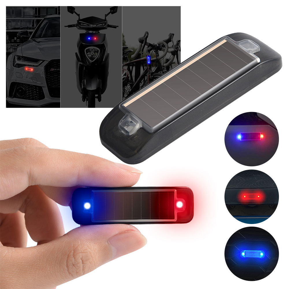 Mini led-autolampje op zonne-energie, waarschuwingslampje voor 's nachts, gesimuleerd alarm, draadloos antidiefstalwaarschuwingslampje, knipperend nep-alarmlampje