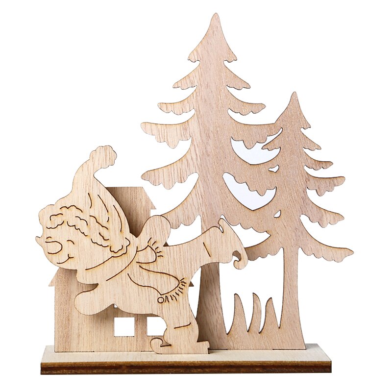 2 kpl joulukuusi puiset koristeet tee itse kirjain puu askartelu koristeet lapsille kotiin joulujuhlakoristeet: 06