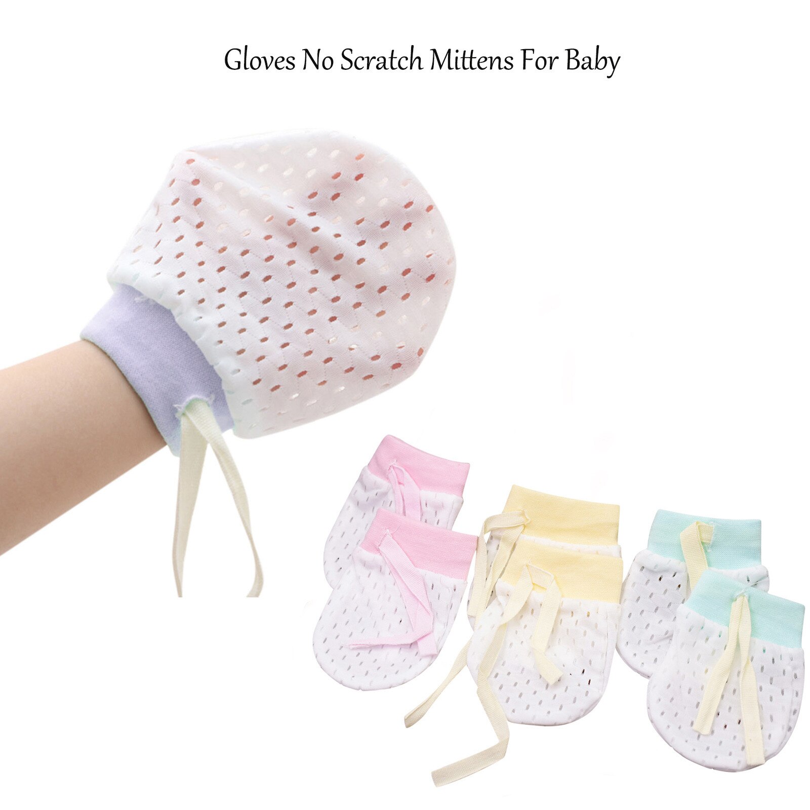 Bébé Anti rayures gants 4 paires -né bébé coton gants pas de rayures moufles pour 0-6 mois garçons filles infantile accessoires