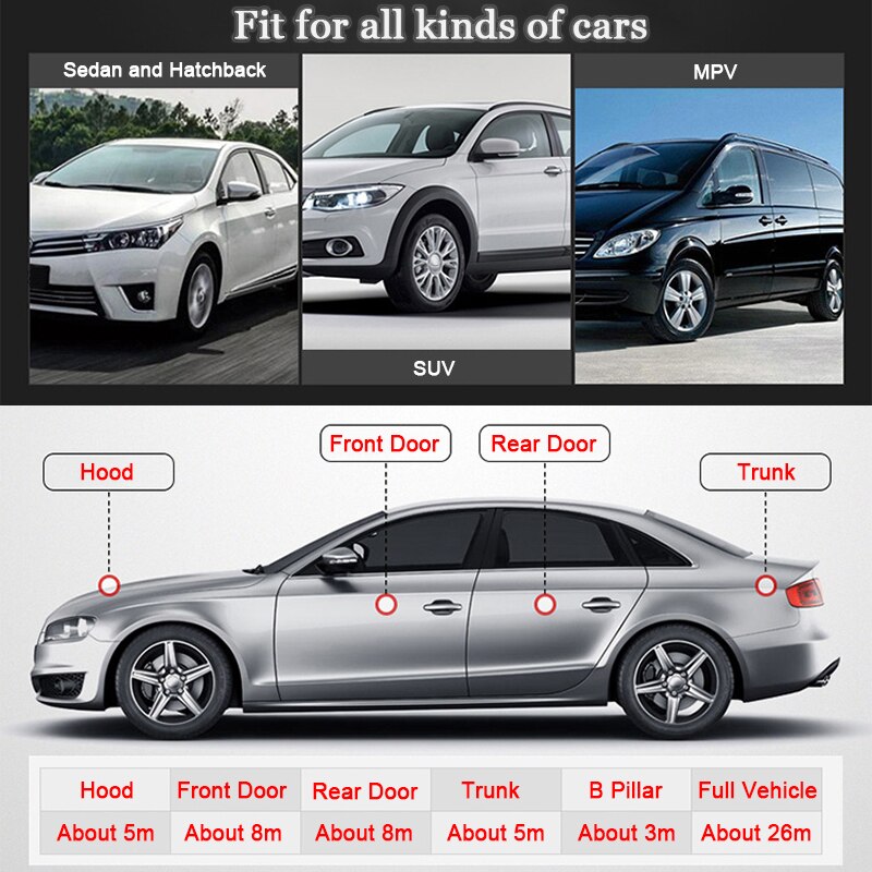 2 meter B Z P D Type Auto Rubberen Afdichting Geluidsisolatie Tochtstrip Edge Trim Geluidsisolatie Auto Deur Afdichting strip Stickers