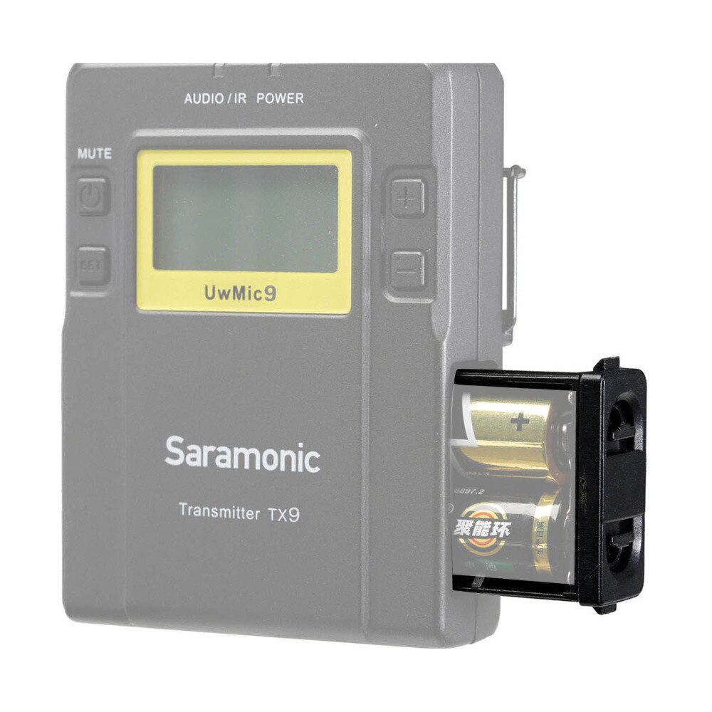 Saramonic sr-umbc 1 solid abs batterikasse rum udskiftning til uwmic 9 uwmic 10 uwmic 15 trådløs lavalier mikrofon