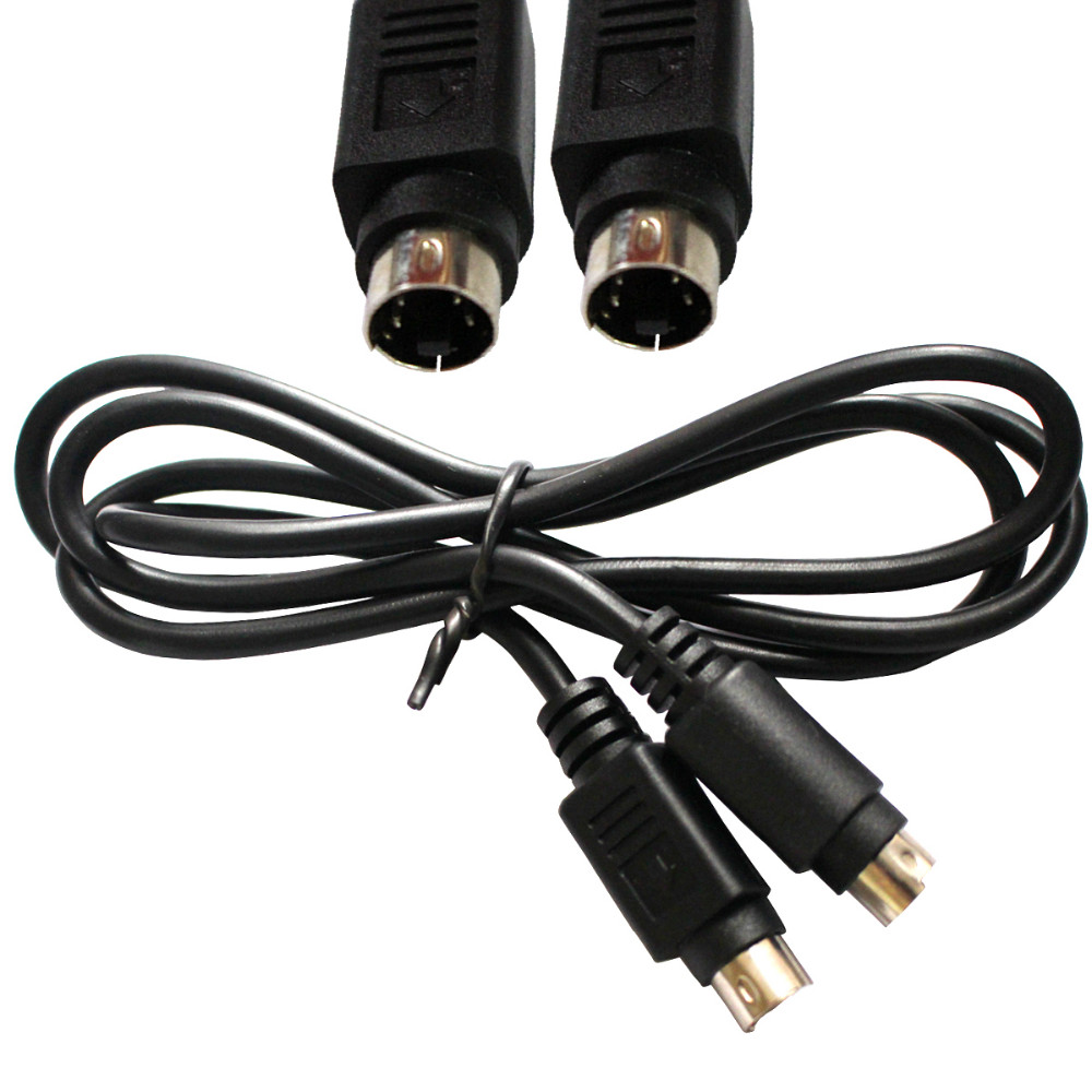 Black 1M S-Video Svideo 4 Pin Male to Male Cord Cable Gold Plated For DVD HDTV