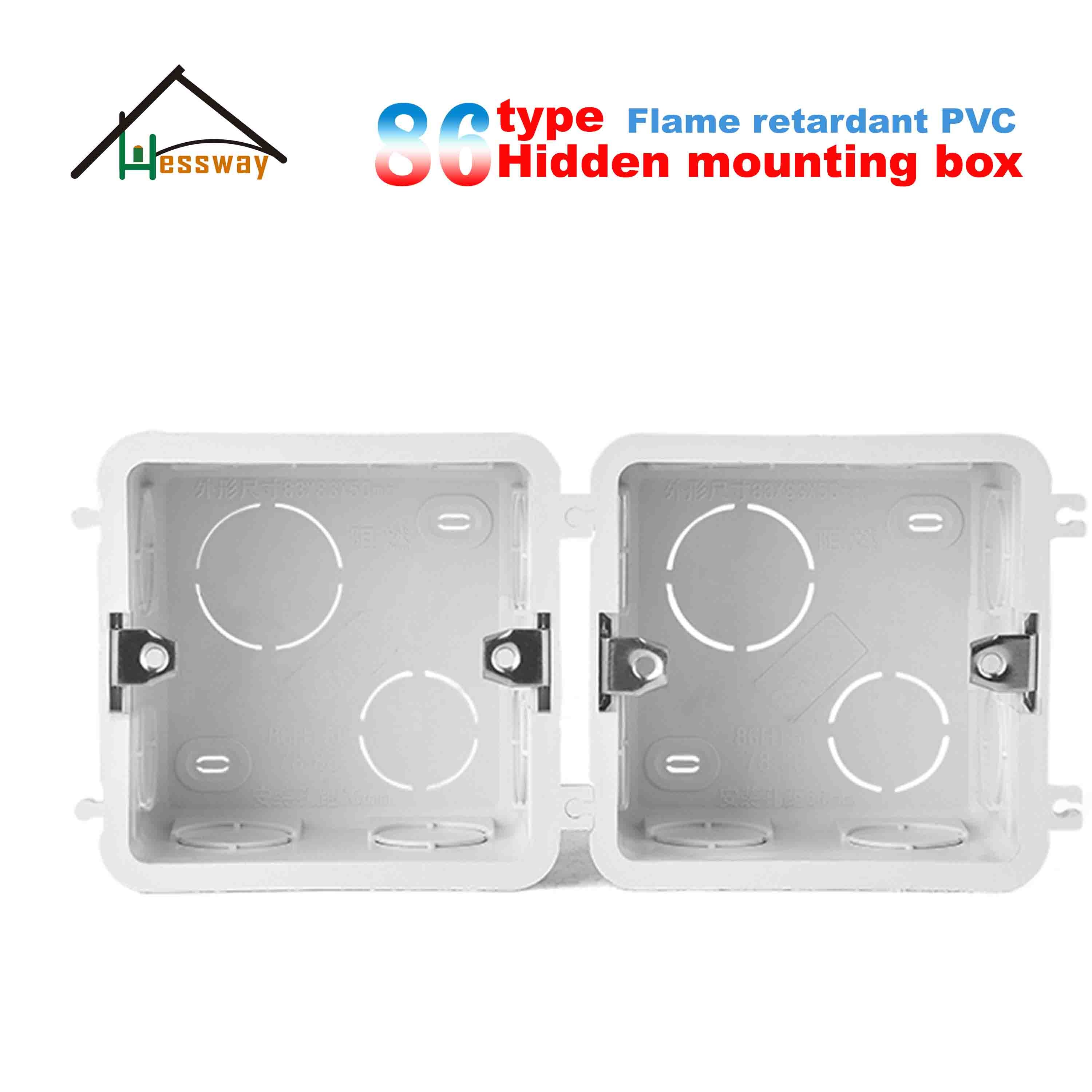 86*86mm wall mounted junction box voor PC Brandvertragend Plastic