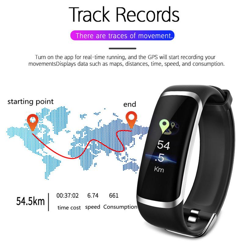 Letike m4 atividade rastreador feminino pulseira inteligente em tempo real dinâmica freqüência cardíaca e monitor de pressão arterial esporte banda preto ajuste masculino