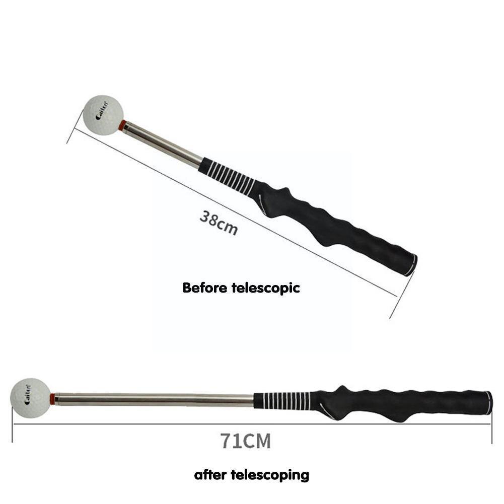 Golf Telescopic Swing Stick Golf Swing Training Device Golf Practice Calibration Bat Stick Swing Aid Q2r0