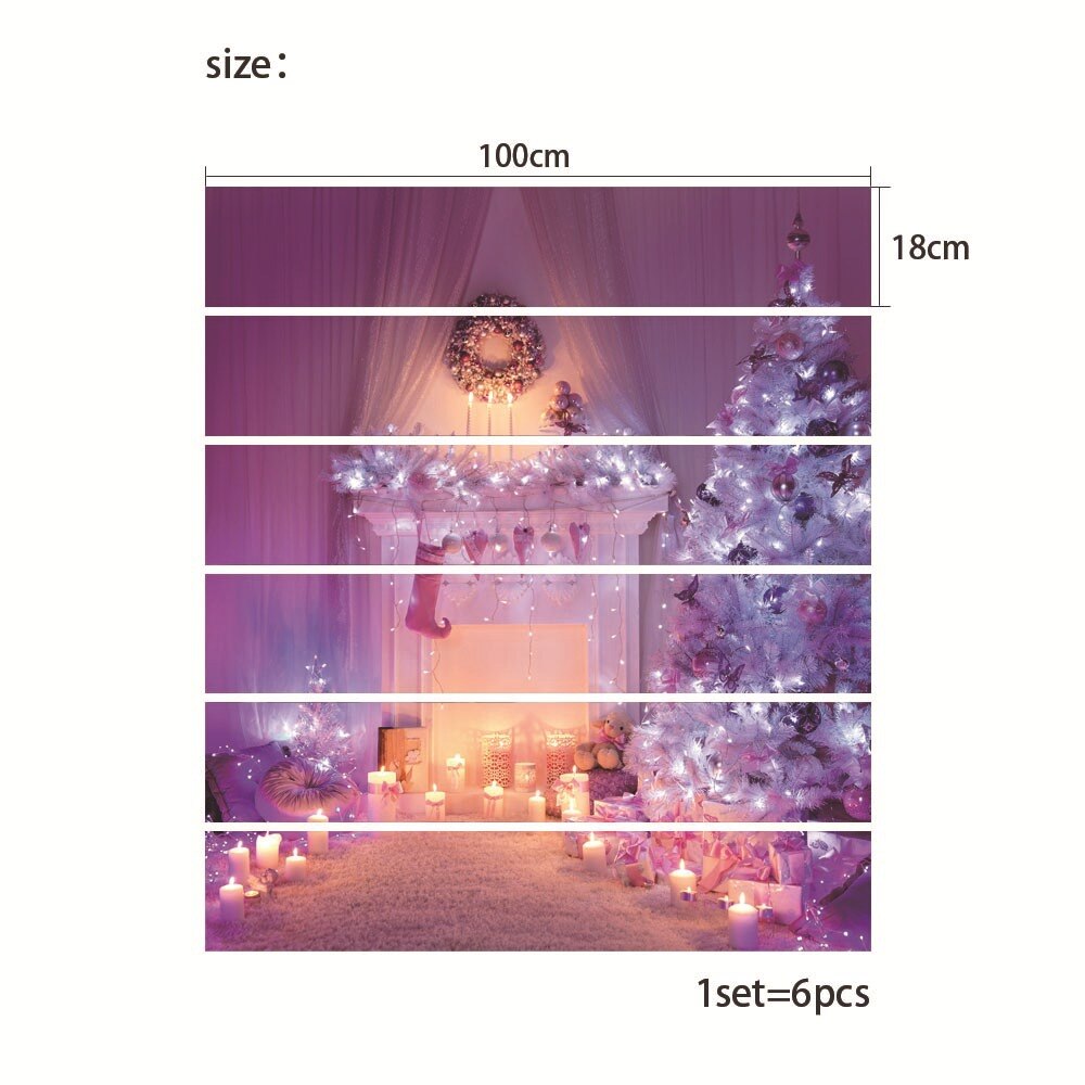 Pink Fireplace Stairs Stickers Self Adhesive PVC Tile Staircase Decor Decal DIY Corridor Renovation Wallpaper Home Art Wallpaper