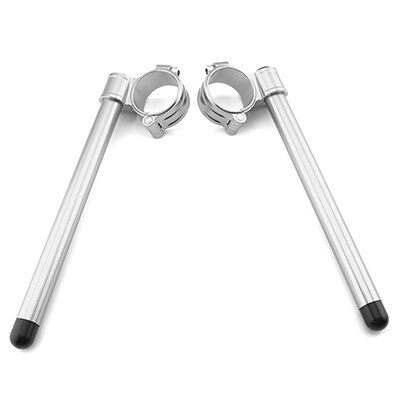 CNC Motorcycle Handlebar Clip Ons 47MM Clamp for Yamaha R3 R15 V3 Clip On Fork Handle Bar Fork Tube Cafe Racer: Silver