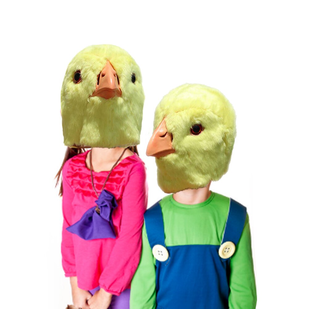 Chicken Plush Mask Non-toxic Latex Halloween Mask Headgear Cosplay Props For Masquerade Carnival Party For Children