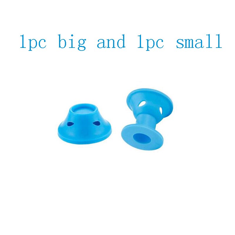Rulos mágicos de silicona para el cuidado del cabello, rizador de goma suave, sin calor, sin Clip, herramienta de estilismo, cuidado para dormir: 2pcs blue