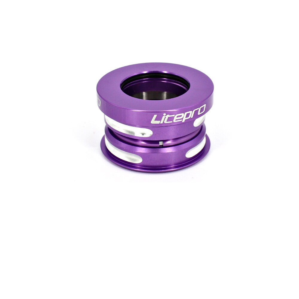 Litepro Vouwfiets Headset Fiets Sealed Bearing Kom Set Headset Cover Kom Set 28.6Mm Bike Frame Vork Balhoofd bmx Onderdelen: LP headset purple