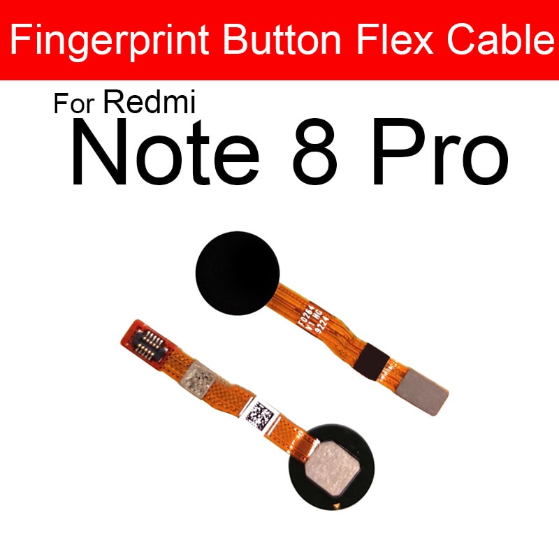 Home Button Fingerprint Sensor Flex Cable For Xiaomi Redmi Red Rice Note 8 Pro Note 8T Menu Return Key Flex Ribbon Repair Parts: RedmiNote8Pro Black