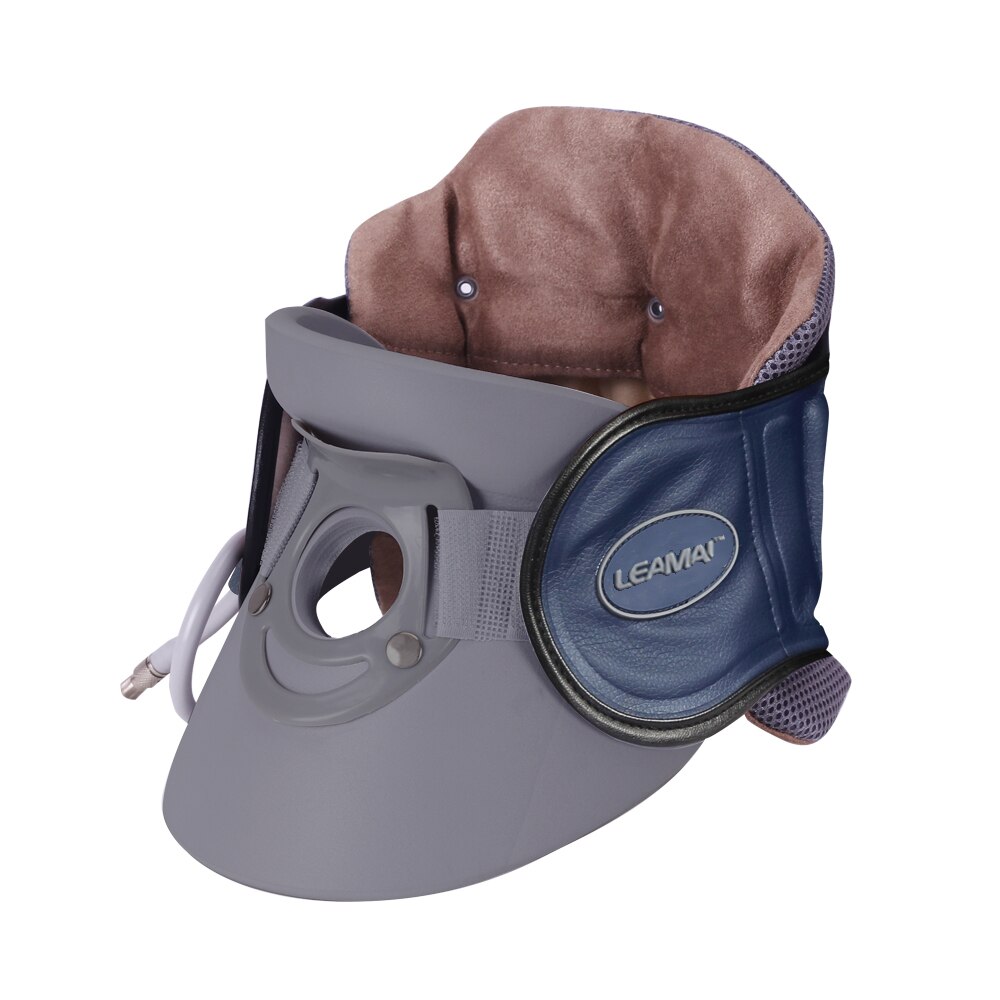 LEAMAI Inflatable Cervical Neck Traction Device Orthopedic Pillow Pain Stress Relief Neck Stretching Neck Collar Support Brace: Dark blue