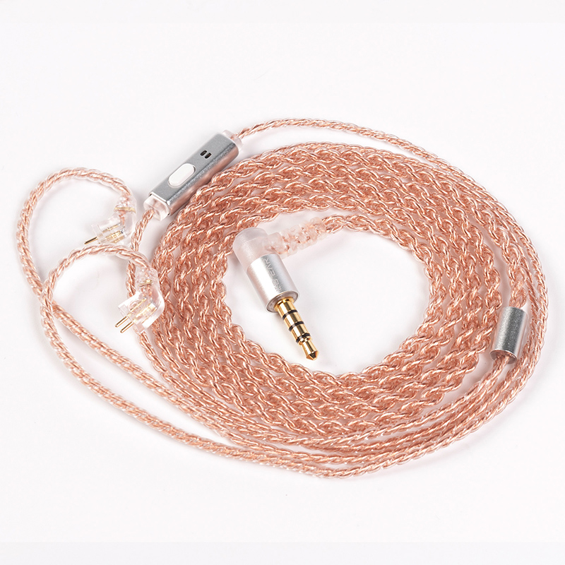 Kbear 4 núcleo de cobre atualização com fio cabo fone ouvido 2pin/qdc/mmcx/tfz fones conector para kbear kz zsn pro fone alta fidelidade
