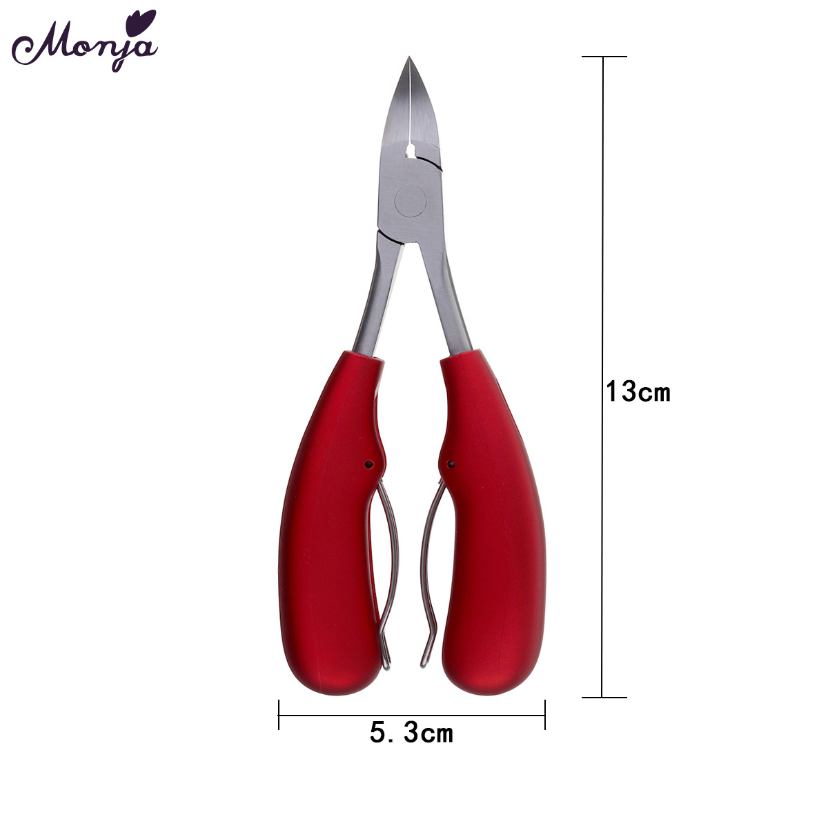 Monja Nail Art Stainless Steel Twill Handle Cuticle Nipper Cutter Dead Skin Remove Claening Nipper Scissor Plier Manicure Tool: SKU004268
