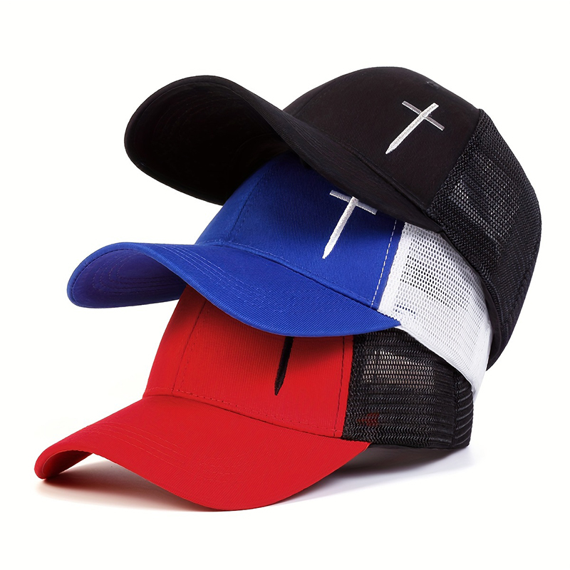 Hüfte hüpfen Baseball Gittergewebe Deckel Kreuz stickerei Baumwolle Snapback Hütte Papa Hütte Einstellbar Männer Frauen Sommer Ich bin freien Sonnenhüte