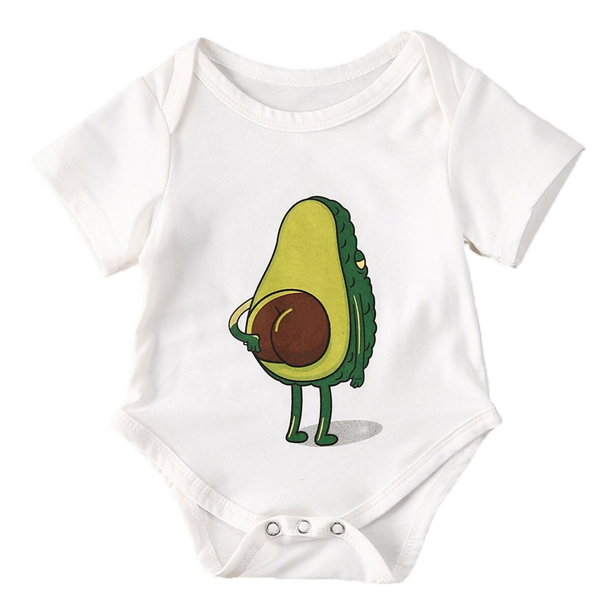 Baby Zomer Kleding 0-18M Nieuw Zuigeling Baby Meisjes Jongens Avocado Bodysuits Fruit Print Korte Mouw jumpsuits 5 Stijl: E / 12m