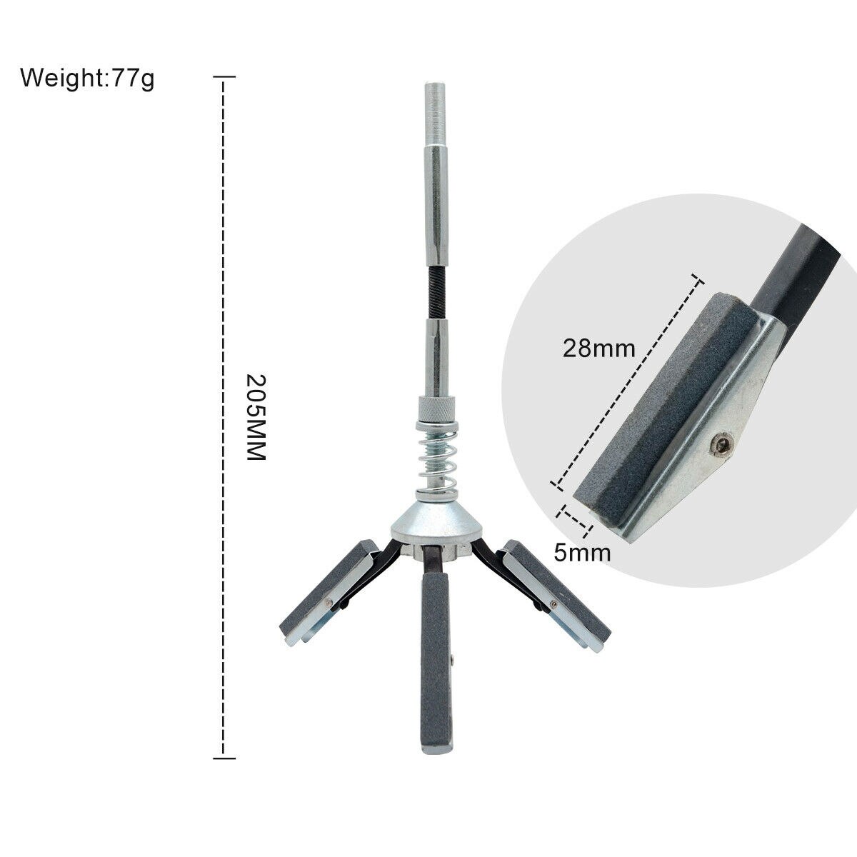 1Pc 3 Jaw Verstelbare Rem Zuiger Cilinder Hone Tool Range:19-64M 32-90Mm 51-177Mm 3/4 "Tot 2-1/2" ,1-1/4 "Tot 3-1/2" , 2 "Tot 7"