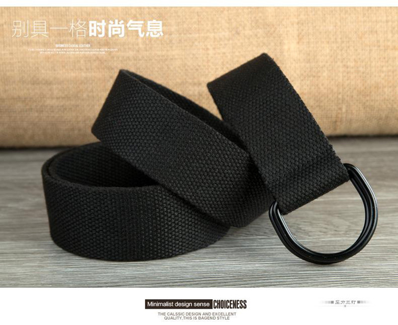 Casual Unisex Canvas Stof Riem D Ring Gesp Webbing Taille Band Unisex Canvas Stof Riem D Ring Gesp taille Band