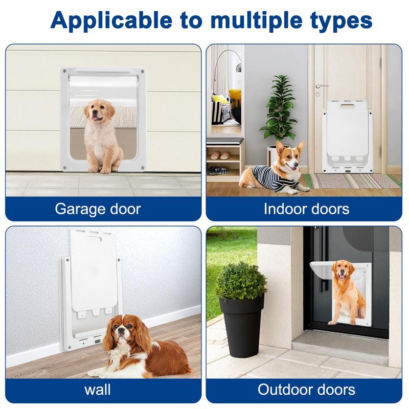 Dog Door For Wall Weatherproof Pet Door With Locking Panel Lightweight Pet Safe Dog Door With Transparent Flap