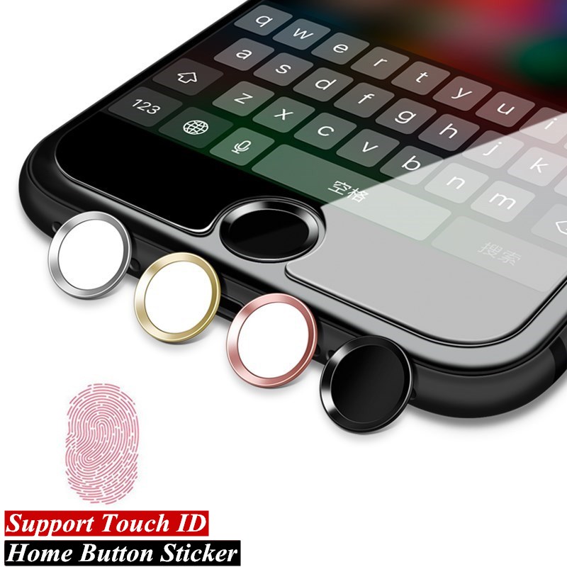 Aluminum Touch ID Home Button Sticker for iPhone 5s 5 SE2020 6s 7 Plus 8 4S iPad Apple Phone Stickers Fingerprint Identification
