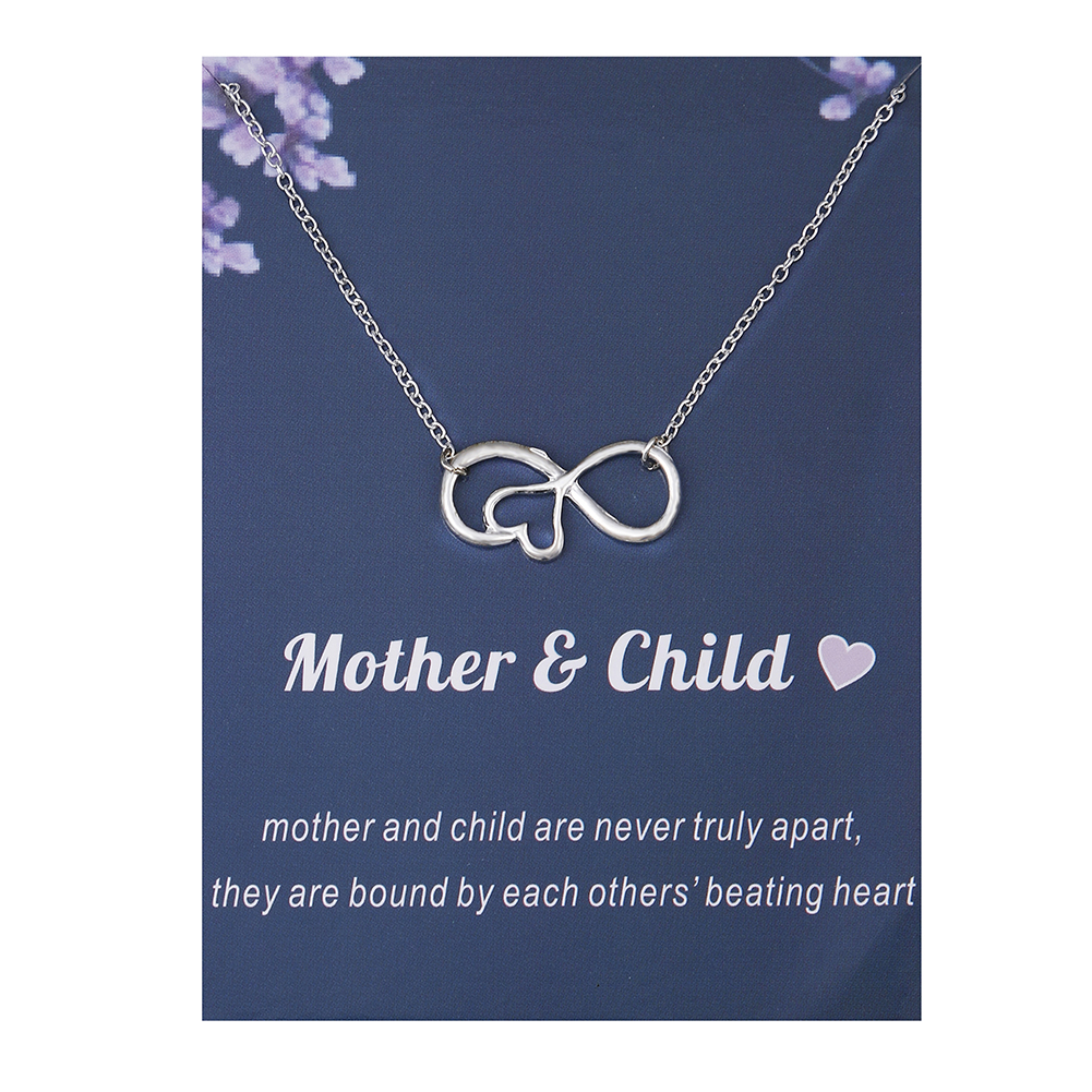 Korean Necklace Jewelry Mother daughter Wife grandmother Infinite love 8 Pendant Necklace: 6320-silver