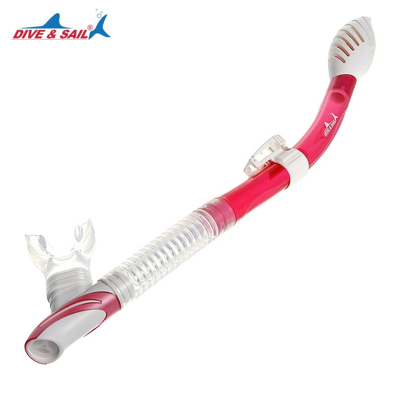 Skuba Diving Mask Snorkel Anti-Fog Goggles Set Diving Glasses with Dry Snorkel Tube Diving Equipment: Snorkel Tube Red