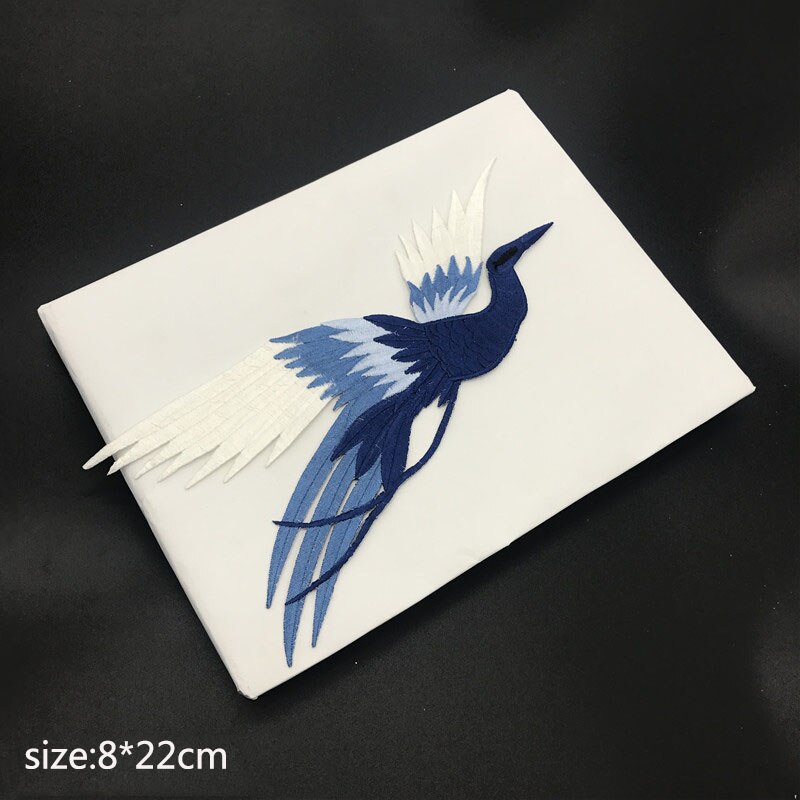 Geborduurde patches van vogelfeniks, naaien op kleding, applicaties, borduurwerk, doe-het-zelfbenodigdheden, knutselen