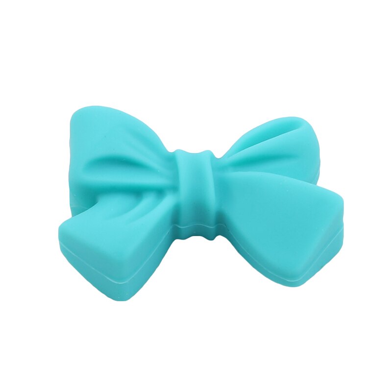 10Pcs/Set Bow Beads Teethers Baby DIY Teeth Beads Food-Grade Molar Beads Baby Chews Column Molars Toys