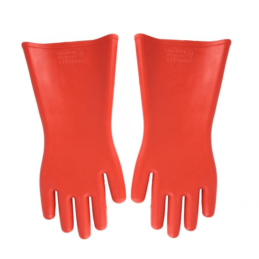 12KV High-voltage Proof Rubber Insulated Gloves Waterproof Safety Electrical Protective Gloves Power Gloves anti-electricity,
