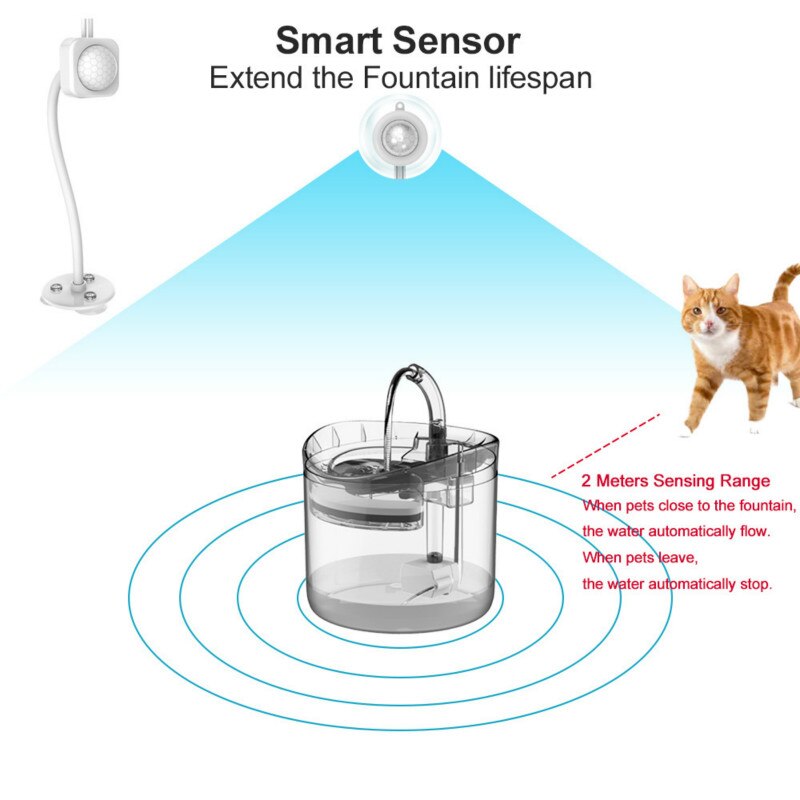Fuentes de beber para gatos, circulación automática, inteligentes, inducción, para beber agua para perros y gatos