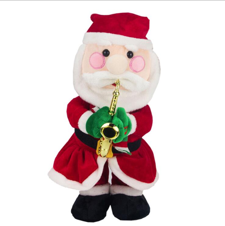 Jul elektrisk julemanden jul hat rådyr snemand musik dansende dukke legetøj dekoration til børn: Julemanden