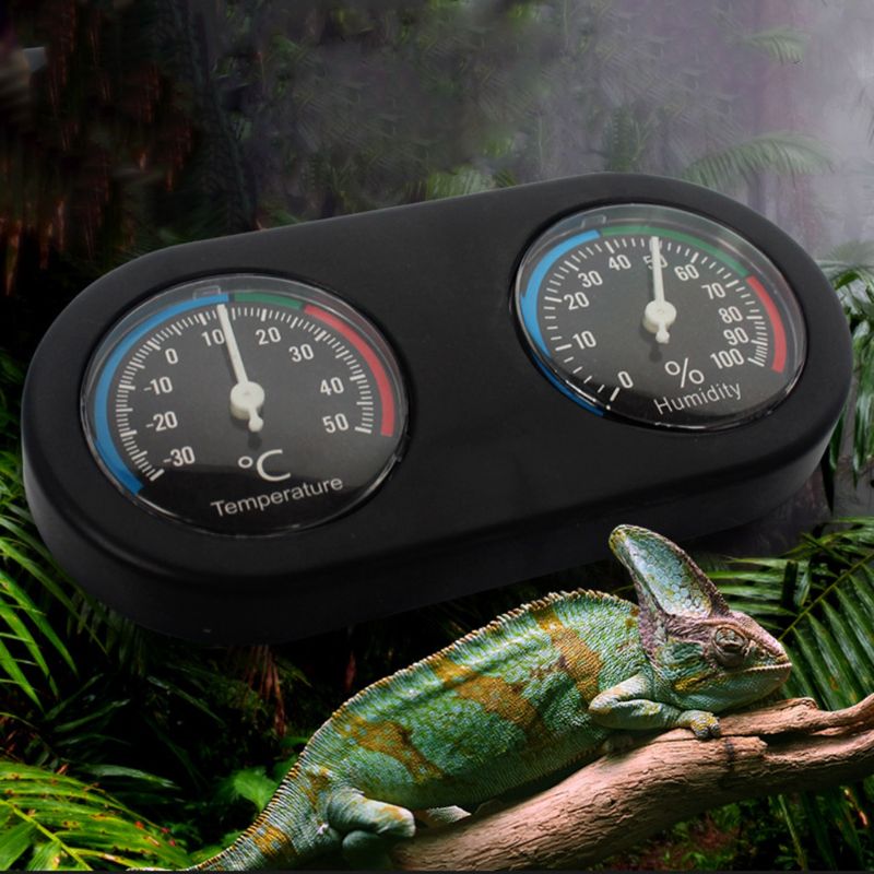 Reptile Tank Thermometer Hygrometer Monitor Temperature and Humidity in Vivarium Terrarium