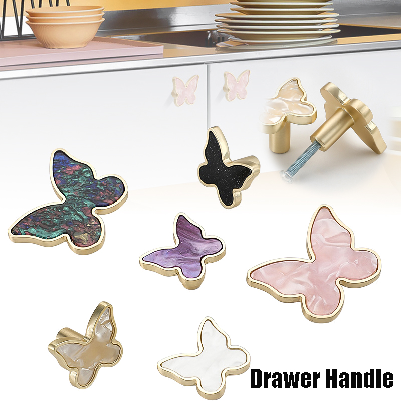Manijas para cajones, muebles de armario, manijas de cocina para perilla de gabinete, puerta, cajón, muebles, manija en forma de mariposa