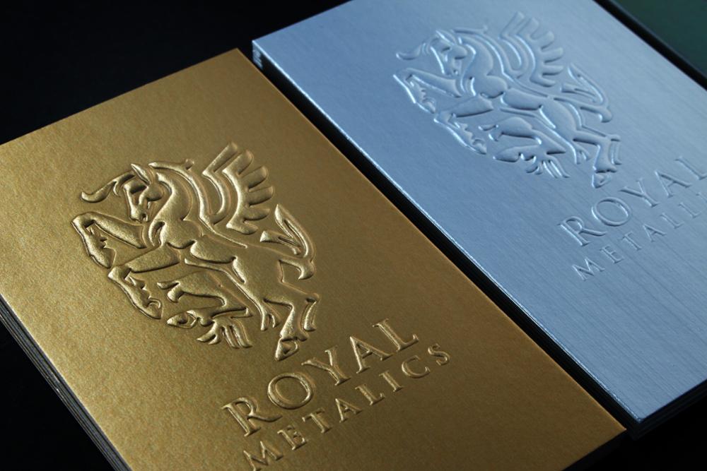 Embossed business cards Full-color Free