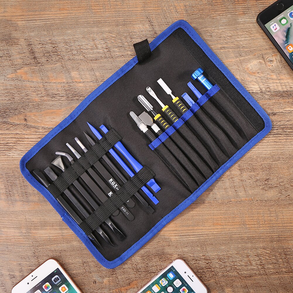 17 In 1 Mobiele Telefoon Reparatie Tools Kit Spudger Pry Opening Gereedschap Schroevendraaier Tweezer Set Voor Iphone Ipad Horloges Tabletten camera 'S